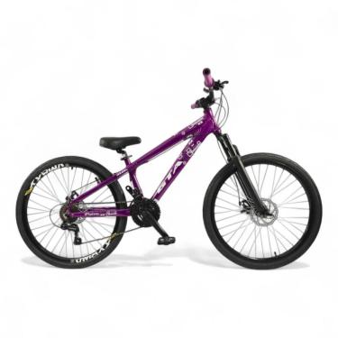 Imagem de Bicicleta Aro 26 Gta Rebel Freeride 21v Shimano Freio A Disco Do Grau - Roxo Roxo/branco