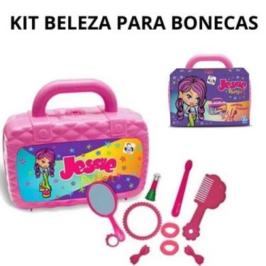Imagem de Kit Bolsinha de Beleza Menina Maleta e Acessórios p/ Bonecas - Pica Pa