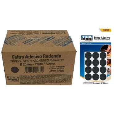 Imagem de Cx 288 Feltro Protetor Adesivo Pé Sofá Cadeira Mesa Tekbond