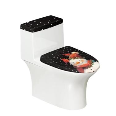 Imagem de FUIALDOLG Boneco de neve, pássaro, tampa de vaso sanitário, lavável na máquina, suporte de tamanho padrão