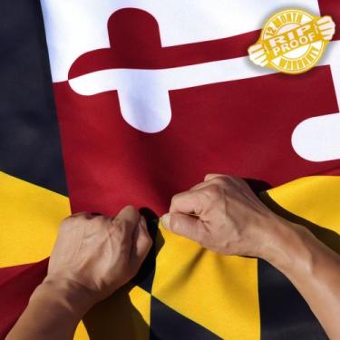 Imagem de Bandeira Anley à prova de rasgos, dupla face, 3 camadas, Maryland, 90 