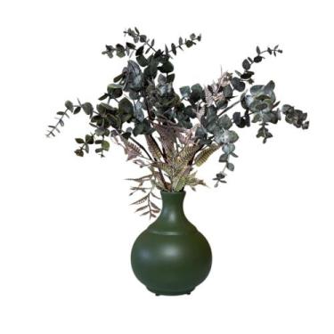 Imagem de Arranjo Eucalipto Planta Artificial Vaso Cerâmica Decoração - Floralis