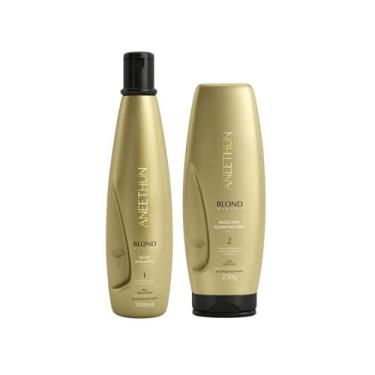 Imagem de Aneethun Blond System Shampoo Silver 300ml + Máscara Iluminadora 250g