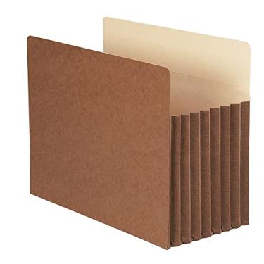 Imagem de Smead TUFF® bolso para arquivos, aba de corte reto, expansão de 17,78 cm, tamanho carta, vermelho-corda, 5 por caixa (73395)