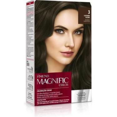 Imagem de Coloração creme magnific color 3 castanho escuro amend