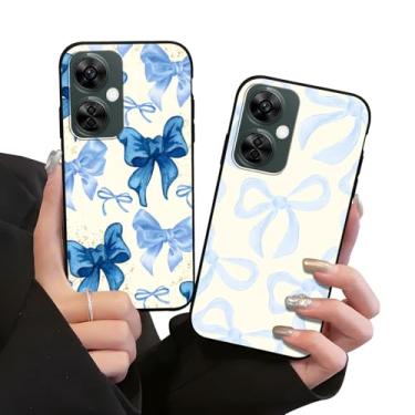 Imagem de Zrutru Pacote com 2 capas de telefone estéticas e elegantes com laço preppy para Oneplus Nord N30 5G 17.1 cm, capa protetora de TPU de silicone macio para meninas e mulheres, capa protetora de TPU