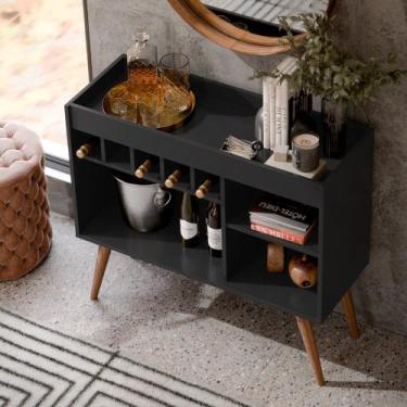 Imagem de Aparador Adega New Odin - EJ MÓVEIS, Preto