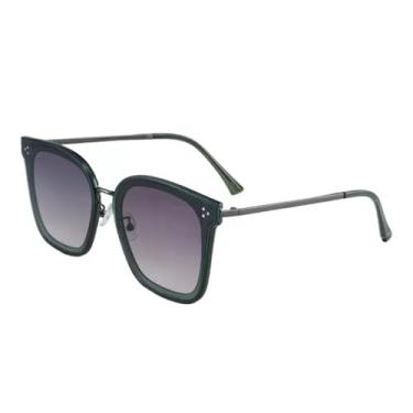 Imagem de HPIRME Óculos de sol estilo masculino e feminino com proteção UV (verde e cinza degradê)