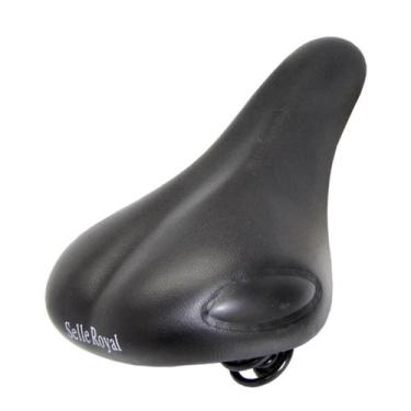 Imagem de Banco Selim Pu Amazonas Mola Preto C/Carrinho - Selle Royal