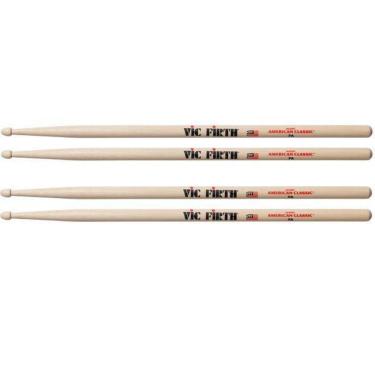 Imagem de Kit 2 Pares Baquetas Vic Firth 7A American Classic Cod1265