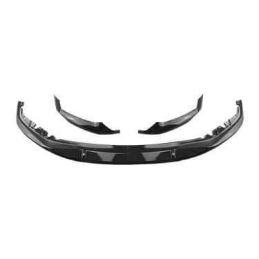 Imagem de 4 peças compatíveis com BMW Série 5 G30 G31 525i 530i 540i M-Tech M Sport 2017-2020 spoiler de para-choque dianteiro divisor de queixo difusor kit de carroceria(Matte Black)