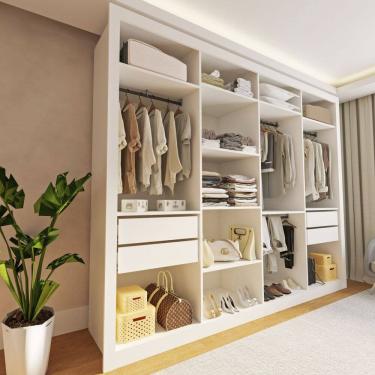 Imagem de Closet Casal Florença sem Portas 4 Gavetas Minastex