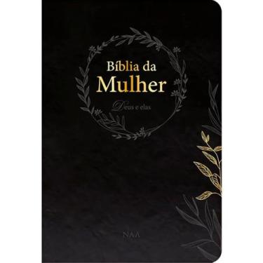 Imagem de Bíblia de Estudo da Mulher Deus e Elas  NAA  Capa Couro Soft Preta - P