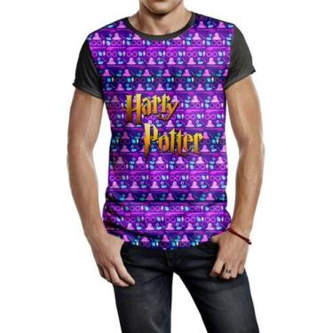 Imagem de Camiseta Masculina Harry Potter Full Print Ref:388 - smoke, Preto, XG