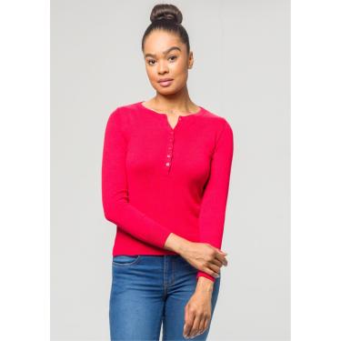 Imagem de Blusa Manga Longa Pau a Pique Modal Groselha