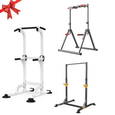 Imagem de Power Tower, Estação De Pull-up Multifuncional Equipamento De Treino Dobrável Portátil Com Barra De Pull-up E Estação De Mergulho Para Treinamento De Força De Corpo Inteir, Black