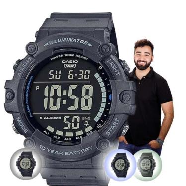 Imagem de Relógio de Pulso Masculino Casio Grande Digital Esportivo Prova Dágua 