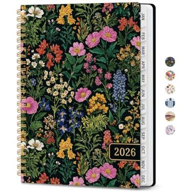 Imagem de Agenda 2026 – Agenda semanal e mensal, janeiro de 2026 a dezembro de 2026, agenda de calendário 2026 com encadernação em espiral, bolso interno, perfeito para material escolar de escritório em casa