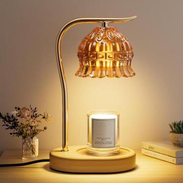 Imagem de Lâmpada de aquecimento de velas YonbaFld Vintage Flower com temporizad