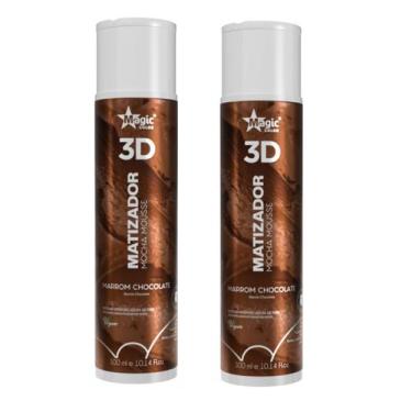 Imagem de Kit 2 Matizador 3D Mocha Mousse Marrom Chocolate 300ml Magic Color - w