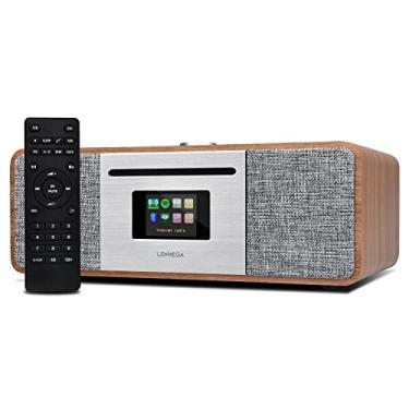 Imagem de LEMEGA Rádio de Internet MSY5P, Spotify HiFi, Sistema Estéreo Bluetooth para Casa com Leitor de CD, Rádio FM, Armário de Madeira Acústica, Entrada AUX e USB, 40 Predefinições, Aplicativo OKTIV e