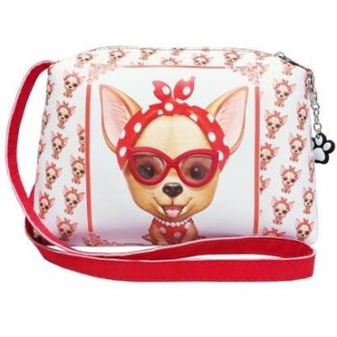 Imagem de Bolsa Infantil Menina Cachorrinha Vermelha com Óculos Magicc Bolsas MI-064-Feminino