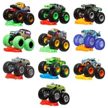 Imagem de Hot Wheels Monster Trucks Veículo de Brinquedo Carro Surpresa Escala 1:64 para crianças a partir de 3 anos - SORTIDAS