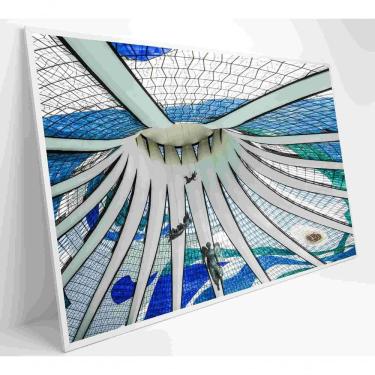 Imagem de Quadro Catedral De Brasília Medidas 60x40 Cm Impressão Tecido Canvas