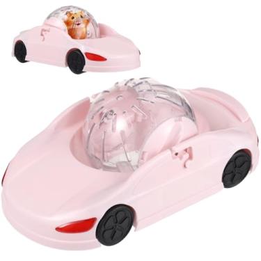 Imagem de Bola de exercício para hamster, carro hamster com bola transparente destacável, roda de exercícios divertida de 3 modos, bola de exercícios pequena para animais de estimação pequenos anões