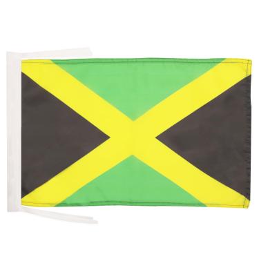 Imagem de Cabos da bandeira da Jamaica 45.7 cm x 12" - Bandeiras pequenas jamaicanas 30 x 45 cm - Banner 45.7x30.5 cm - AZ FLAG