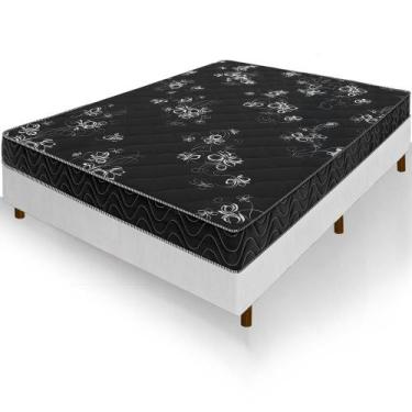 Imagem de Cama Box Viúva Colchão Andes Espuma D20 128x188x49cm - Nanna Colchões