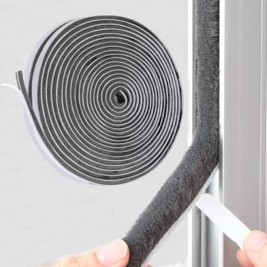 Imagem de Vedação autoadesiva de decapagem climática de 80 m para molduras de portas e janelas deslizantes, isolamento acústico de porta, isolamento de janela para o inverno, 0,85 polegadas de largura x 2,5 cm
