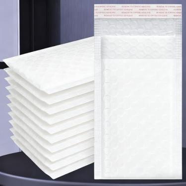 Imagem de 10 pçs/conjunto de envelopes com bolhas de filme perolado de vários tamanhos sacos autoadesivos selados à prova d'água para envio por correspondência (branco, 11 * 11 cm)