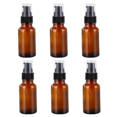 Imagem de 6 frascos de loção de vidro âmbar vazios de 30 ml/30 ml, dispensadores, recipientes de maquiagem, frascos de armazenamento, frascos para emulsão de creme, óleos essenciais, base