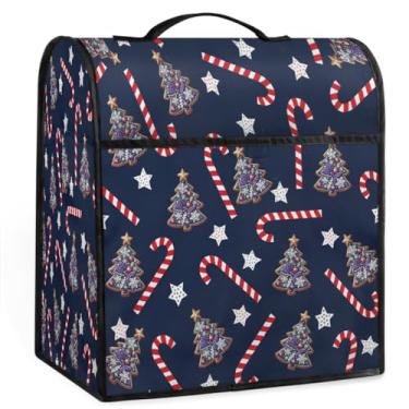 Imagem de Capa de misturador de bengala doce de Natal para batedeira de 6 a 8 litros de auxílio de cozinha resistente à poeira capas protetoras de armazenamento capas de eletrodomésticos para máquina