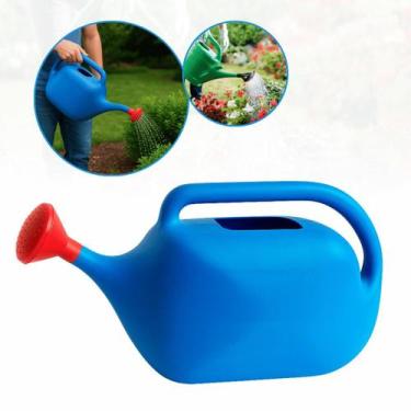 Imagem de Regador Plástico Com Bico Chuveiro Removível Jardim Plantas Jardinagem