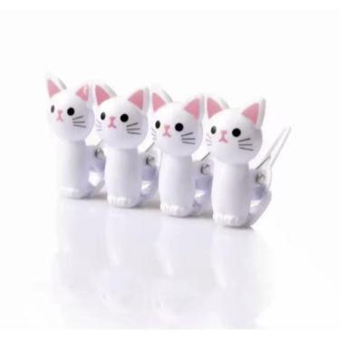 Imagem de Kit 4 Pegadores Prendedor Gatinhos Decorativo Multiuso R1940 - PRA VC,