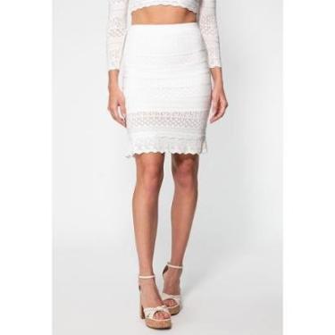 Imagem de Saia Tricot Babado Guess Branco-Feminino