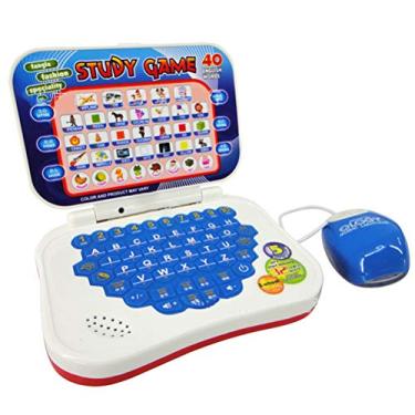 Imagem de Jectse Mini Brinquedo para Laptop, Máquina de Aprendizagem Bilíngue para Crianças Com Ensino de Inglês Chinês, Brinquedo Educacional Precoce para Bebês Com Jogos de Músicas, Material ABS (Como