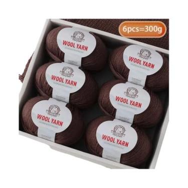 Imagem de Fio De Lã De Alpaca Médio-Fino 300g 90% Lã 10% Poliéster Para Tricô De