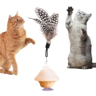 Imagem de Brinquedo Interativo para Gatos de Interior,Exercicio Mental e Fisico | Com Varão Retrátil e Anti-Tédio - para Sala Quarto Jardim de Inverno de Médio e Pequeno Tamanho