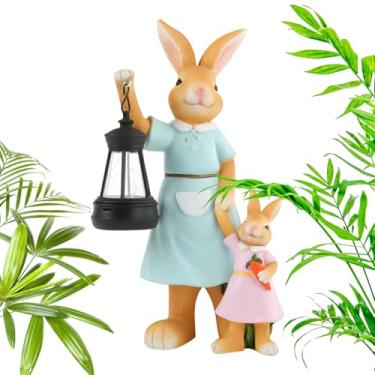 Imagem de Luzes Solares Para Jardim Exterior | Figuras de Animais em Resina à Prova de Intempéries | Decoracao De Jardim Com Iluminacao Solar Externa,Para Relvado Patio Caminho Presente Para Mulheres Mae