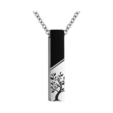 Imagem de Cremação memorial jóias cubo de aço inoxidável pingente urna colares p