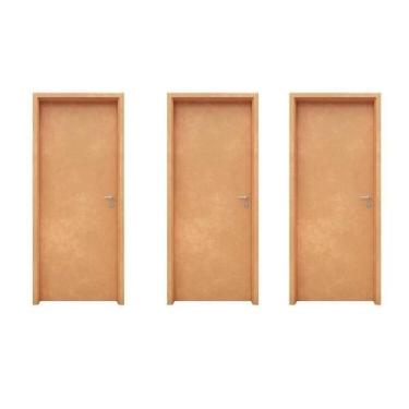 Imagem de Kit com 3 Portas de Madeira 210x80cm Espessura 3,5cm Mso Eucatex