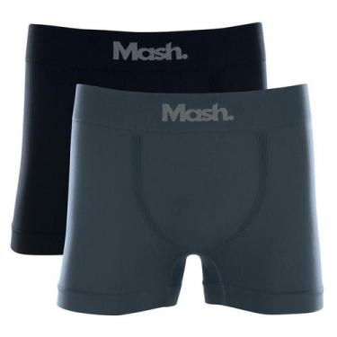 Imagem de Kit Com 2 Cuecas Boxer Mash 711 Preto e Chumbo, Preto, Chumbo, M