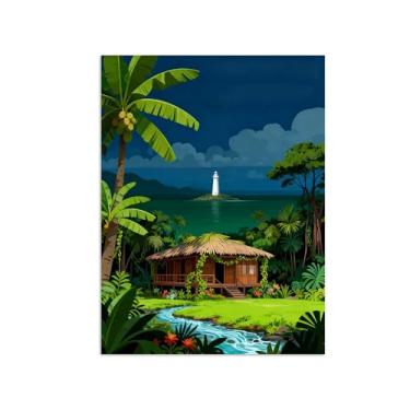 Imagem de Pôster paisagem - Costa Rica - Impressões em Tela - Imagem Moderna Natureza para Sala de Estar Decoração 50x65cm Sem Moldura