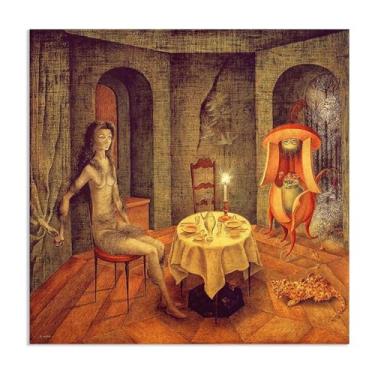 Imagem de Zeichn8u Remedios Varo Paintings Unexpected view Remedios Varo pôster de parede surrealismo arte em tela para sala de estar escritório decoração de parede presente pronto para pendurar 60 x 60 cm (24