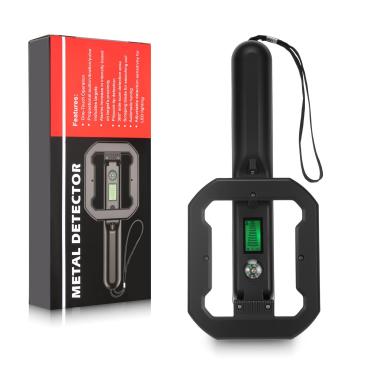 Imagem de Detector de metal dobrável, detector de metais de alta sensibilidade 360° de detecção completa com bússola, visor LCD, alarme de som e vibração, portátil para viagens, verificação de segurança e