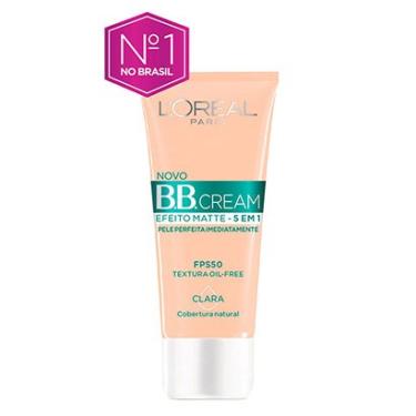 Imagem de Base Facial BB Cream L'Oréal Paris  Efeito Matte 5 em 1 FPS 50 30g - Clara-Feminino