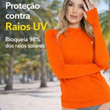 Imagem de Blusa Feminina Proteção UV Manga Longa com Dedeira-Feminino